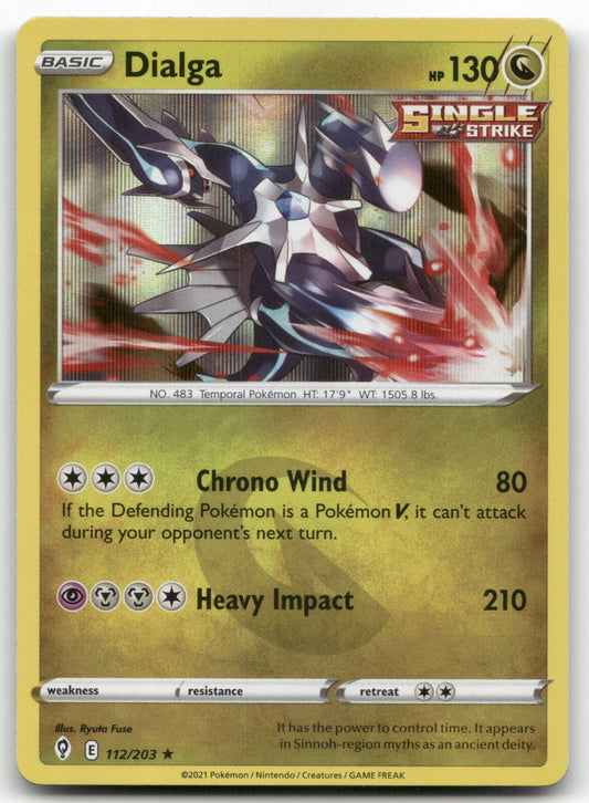 Dialga Holo Rare SWSH07: Evolving Skies 112/203 NM