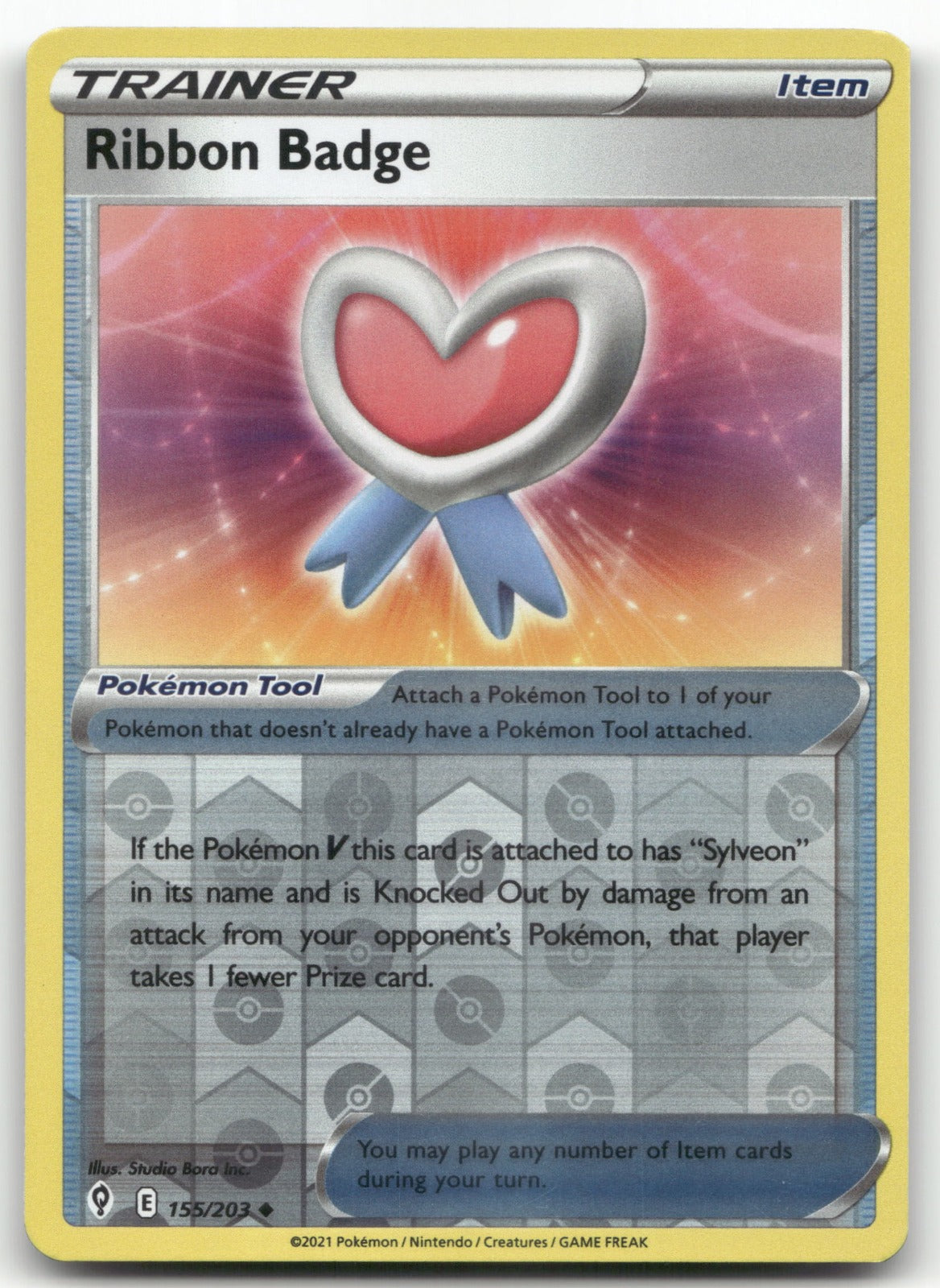 Ribbon Badge Uncommon SWSH07: Evolving Skies 155/203 NM