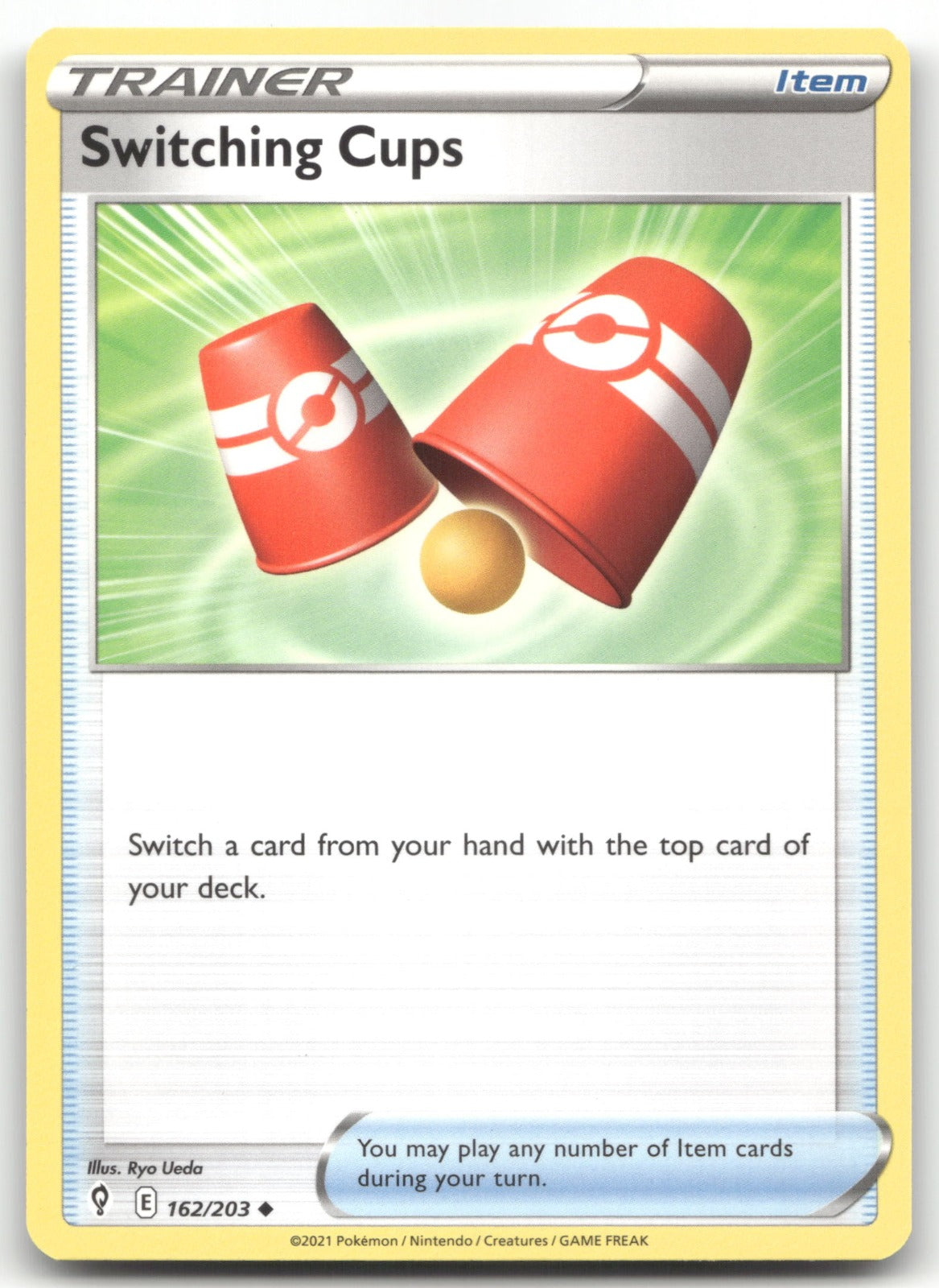 Switching Cups Uncommon SWSH07: Evolving Skies 162/203 NM