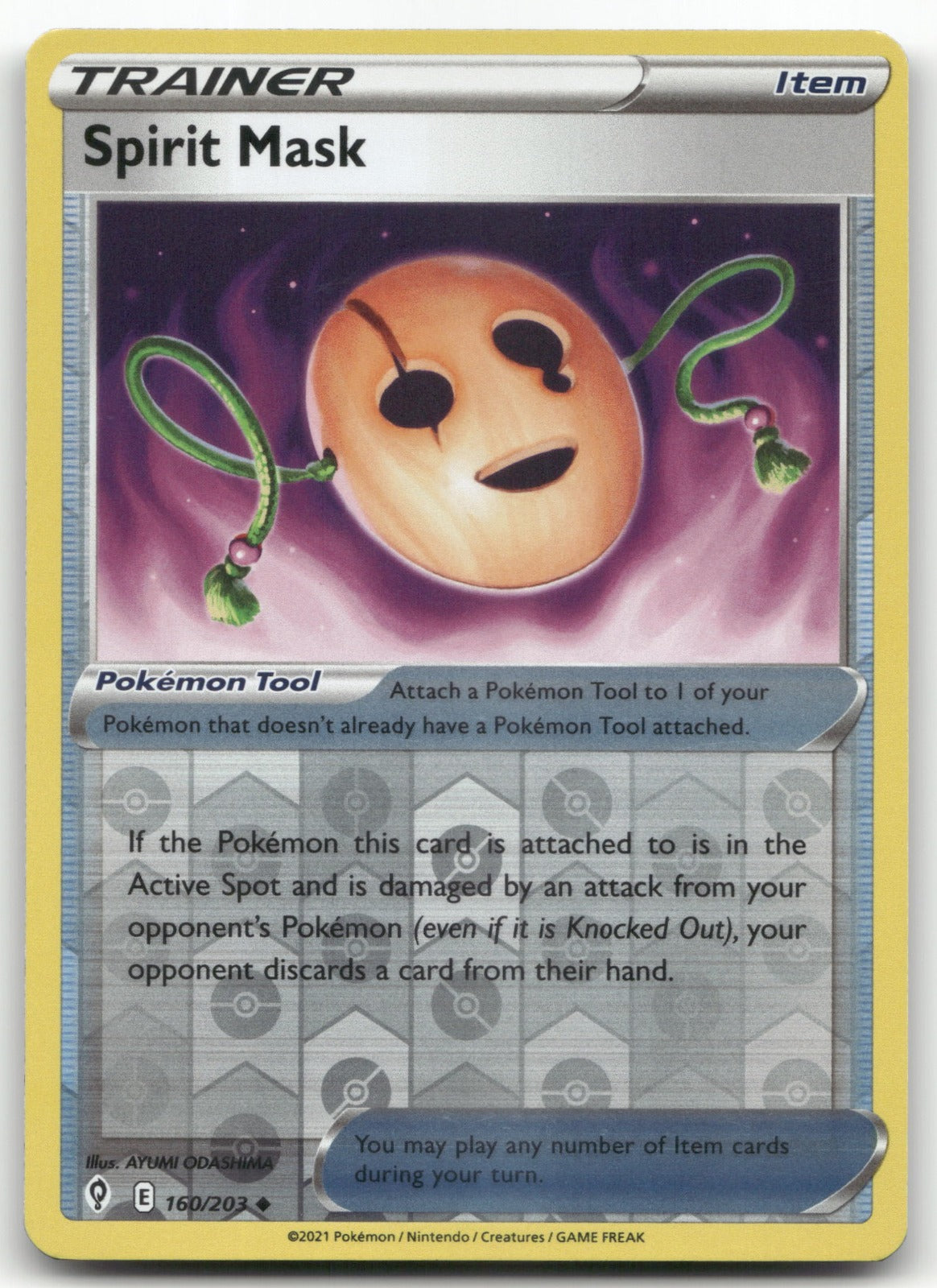 Spirit Mask Uncommon SWSH07: Evolving Skies 160/203 NM