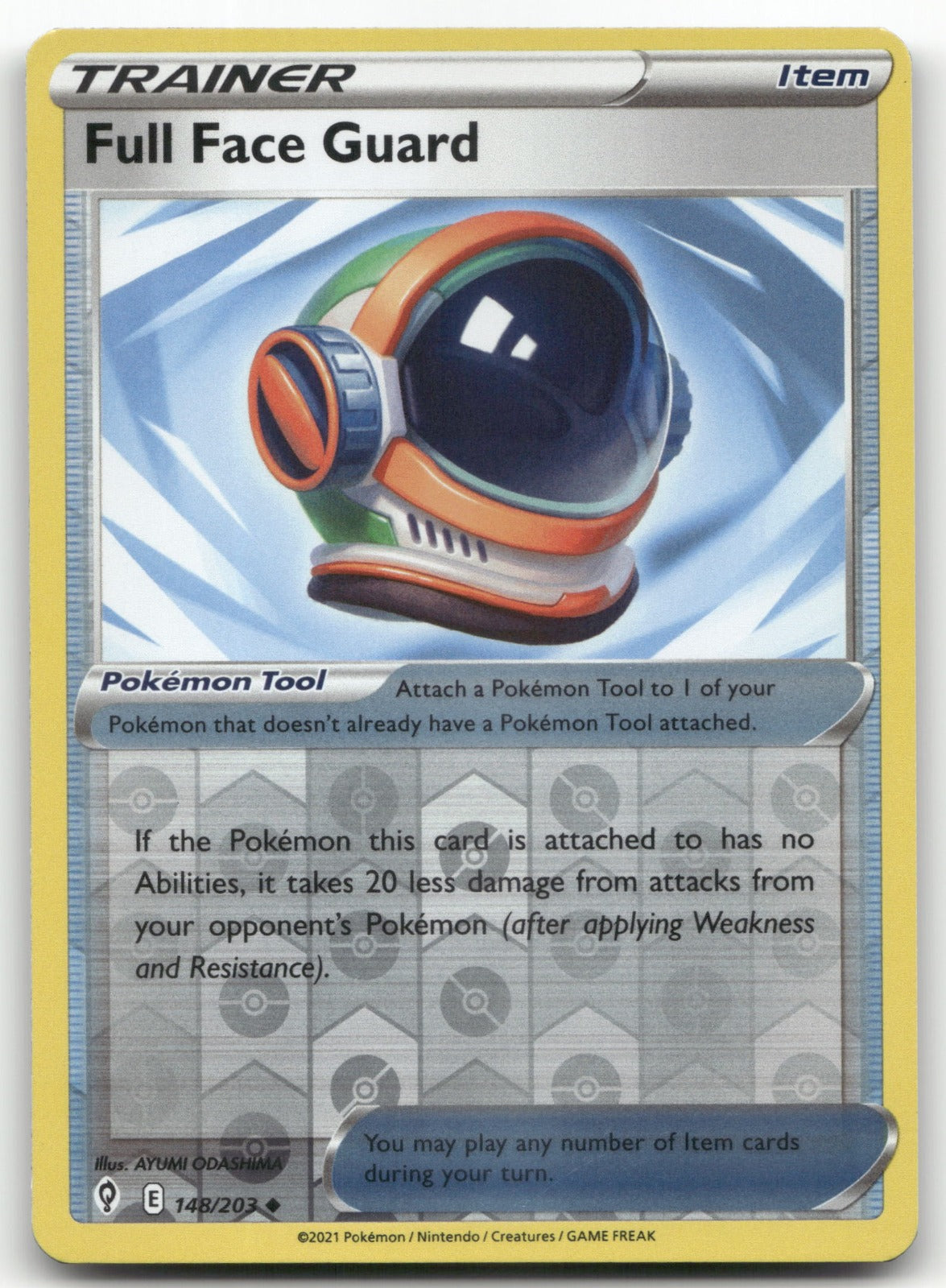 Full Face Guard Uncommon SWSH07: Evolving Skies 148/203 NM