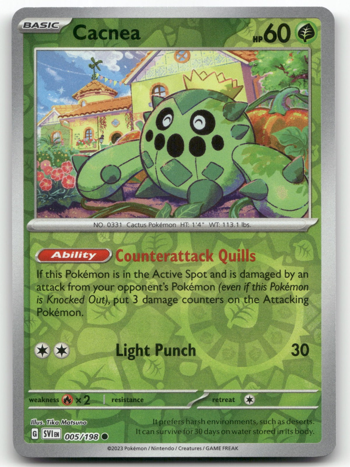 Cacnea - Common SV01: Scarlet & Violet Base Set 005/198 NM