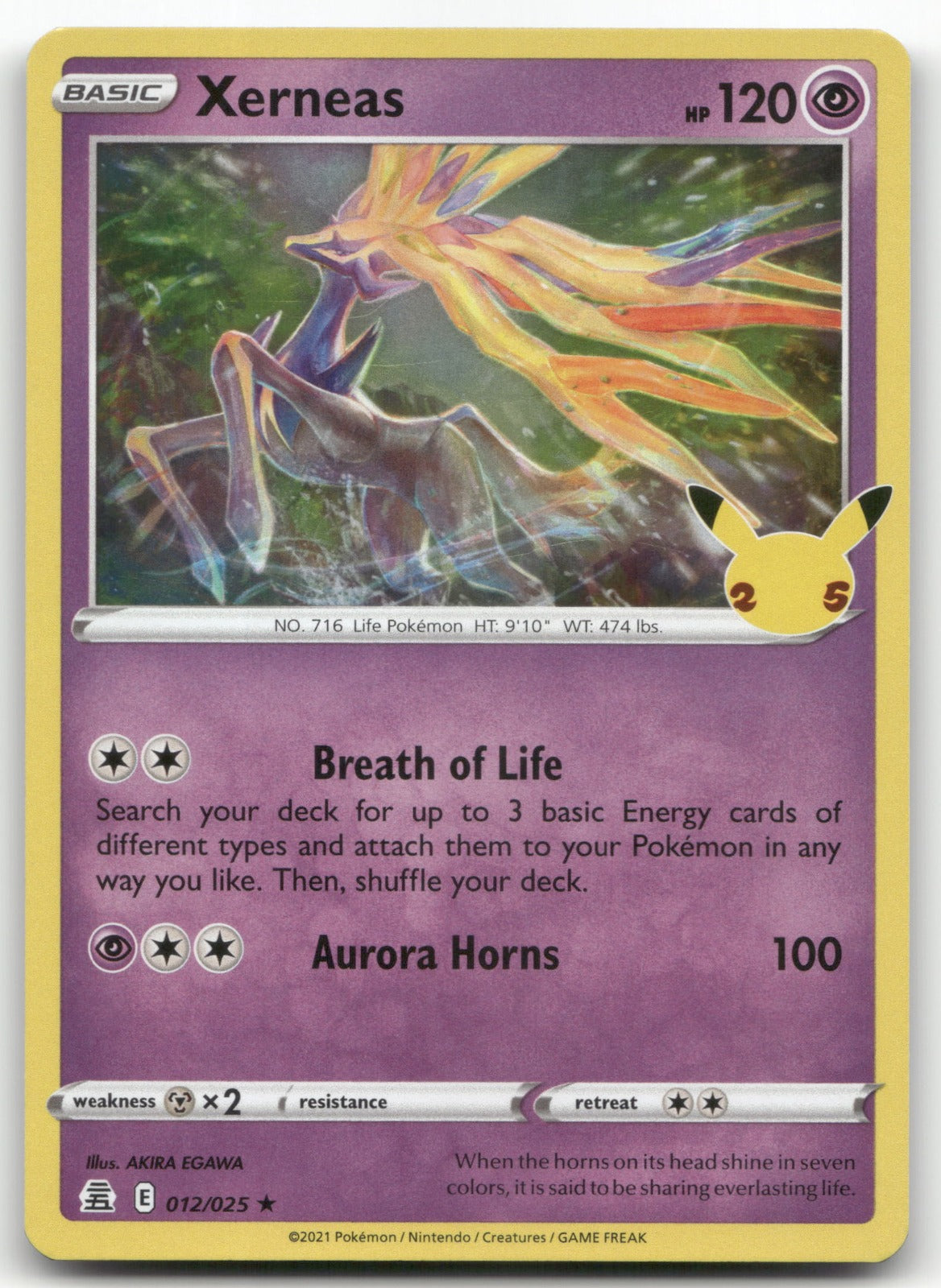 Xerneas Holo Rare Celebrations 012/025 NM