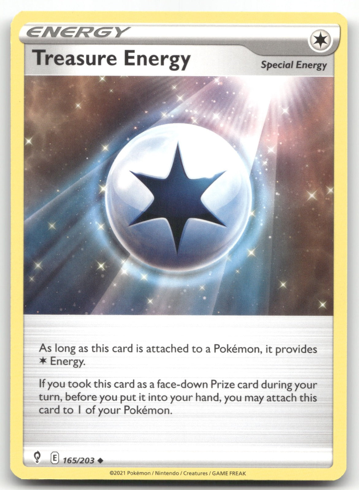 Treasure Energy Uncommon SWSH07: Evolving Skies 165/203 NM