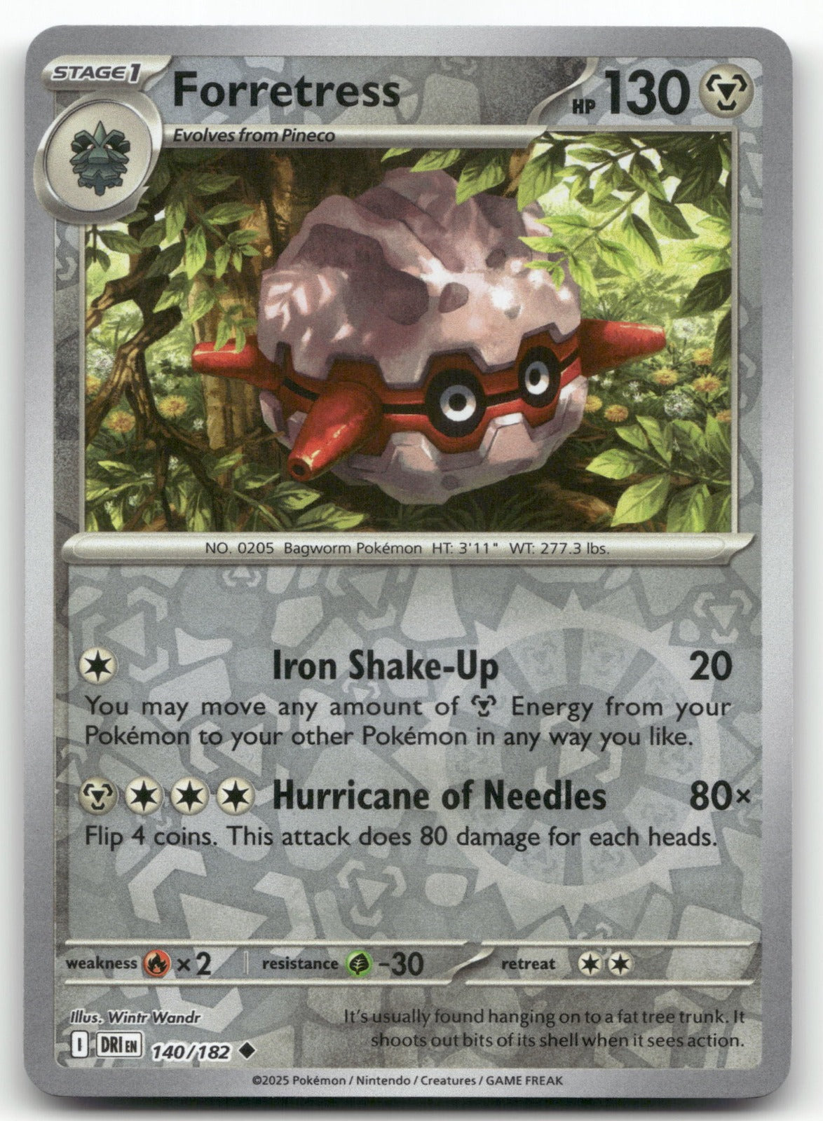Forretress Uncommon SV10: Destined Rivals 140/182 NM