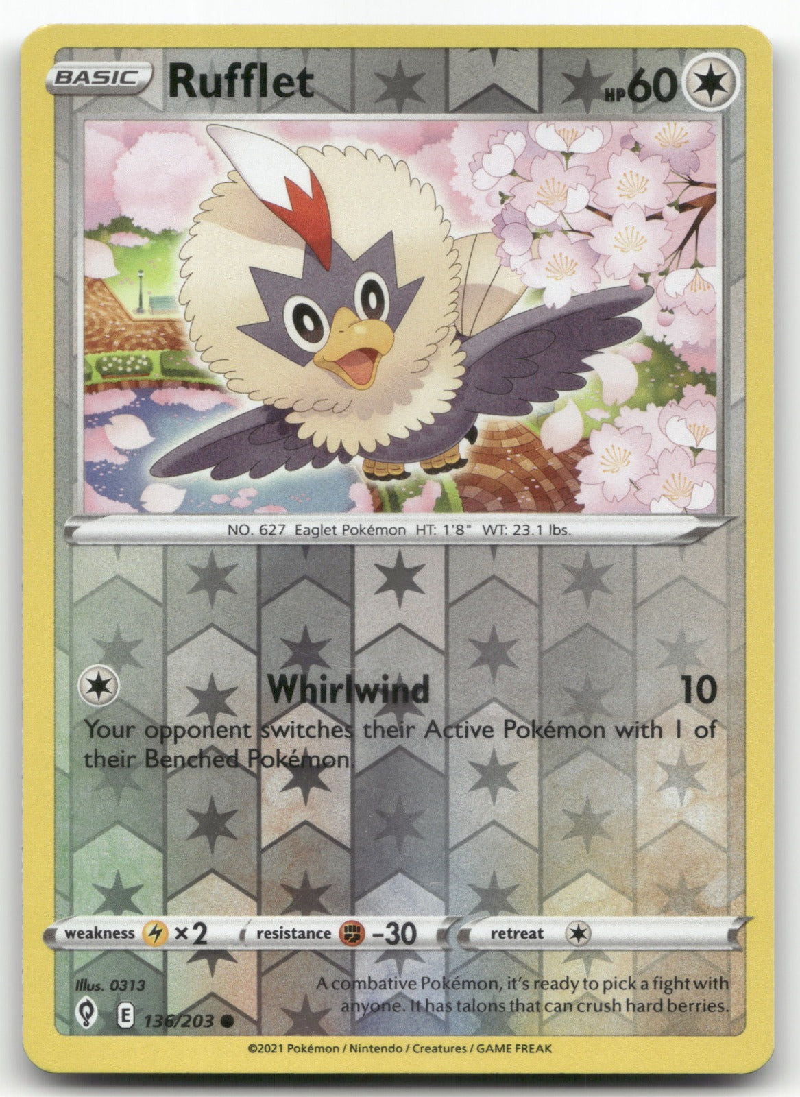 Rufflet Common SWSH07: Evolving Skies 136/203 NM