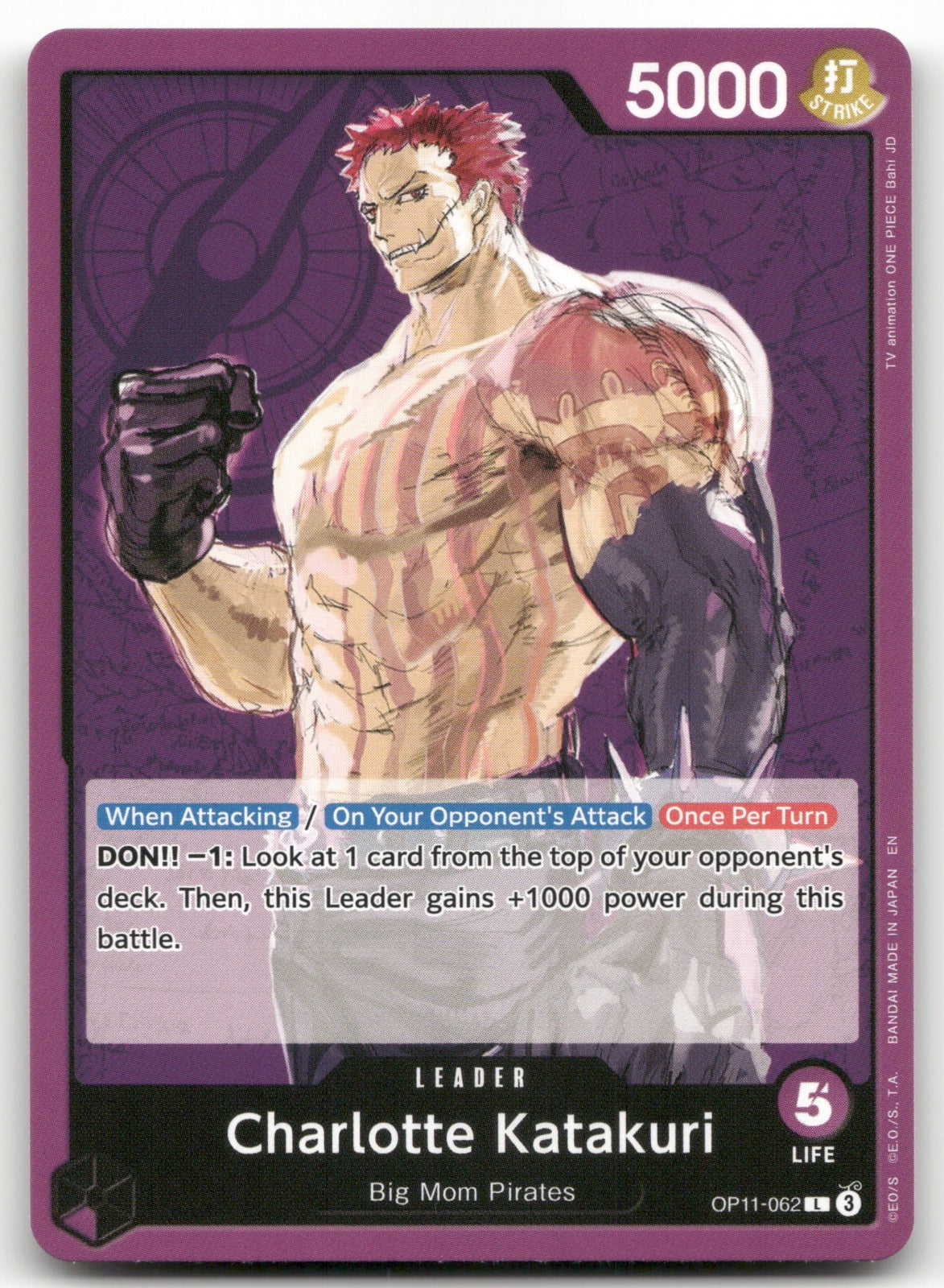 Charlotte Katakuri (062) L A Fist of Divine Speed OP11-062 NM