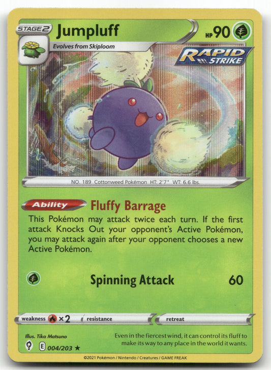 Jumpluff Holo Rare SWSH07: Evolving Skies 004/203 NM