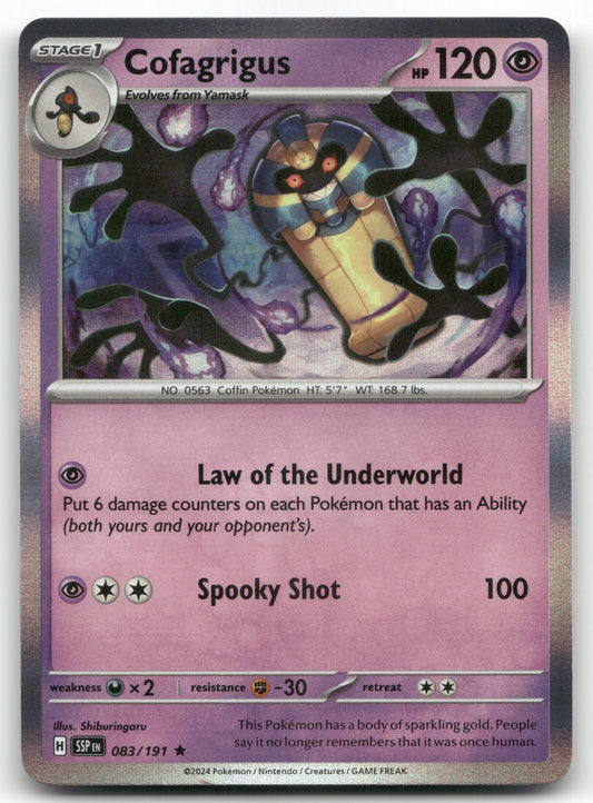 Cofagrigus Rare SV08: Surging Sparks 083/191 NM