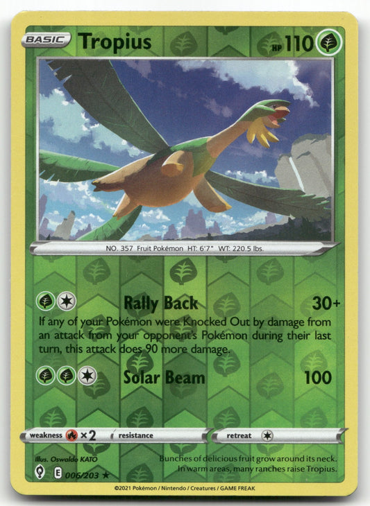 Tropius Rare SWSH07: Evolving Skies 006/203 NM